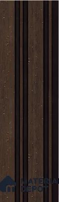 Brown Wooden Louver S5 162 8 ft x 4.9 inch Charcoal Panel - 12 mm | Suitable for Feature Wall, TV Unit & Living Room | Width is Subjected to 5% Variation