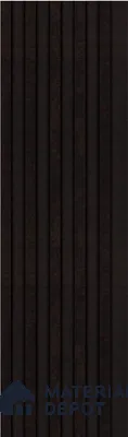 Brown Plain Colour Louver S5 163 8 ft x 4.9 inch Charcoal Panel - 12 mm | Suitable for Feature Wall, TV Unit & Living Room | Width is Subjected to 5% Variation