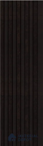 Brown Plain Colour Louver S5 163 8 ft x 4.9 inch Charcoal Panel - 12 mm | Suitable for Feature Wall, TV Unit & Living Room | Width is Subjected to 5% Variation