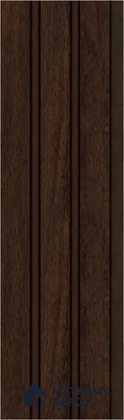Brown Wooden Louver S5 168 8 ft x 4.9 inch Charcoal Panel - 12 mm | Suitable for Feature Wall, TV Unit & Living Room | Width is Subjected to 5% Variation