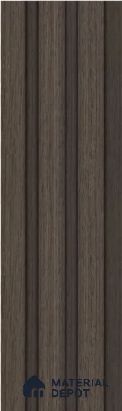 Brown Wooden Louver S5 169 8 ft x 4.9 inch Charcoal Panel - 12 mm | Suitable for Feature Wall, TV Unit & Living Room | Width is Subjected to 5% Variation