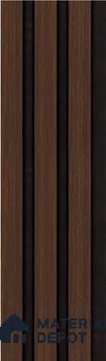Brown Wooden Louver S5 171 8 ft x 4.9 inch Charcoal Panel - 12 mm | Suitable for Feature Wall, TV Unit & Living Room | Width is Subjected to 5% Variation