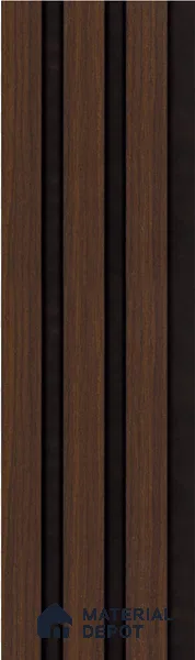 Brown Wooden Louver S5 171 8 ft x 4.9 inch Charcoal Panel - 12 mm | Suitable for Feature Wall, TV Unit & Living Room | Width is Subjected to 5% Variation