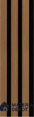 Brown Wooden Louver S5 172 8 ft x 4.9 inch Charcoal Panel - 12 mm | Suitable for Feature Wall, TV Unit & Living Room | Width is Subjected to 5% Variation