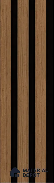 Brown Wooden Louver S5 172 8 ft x 4.9 inch Charcoal Panel - 12 mm | Suitable for Feature Wall, TV Unit & Living Room | Width is Subjected to 5% Variation