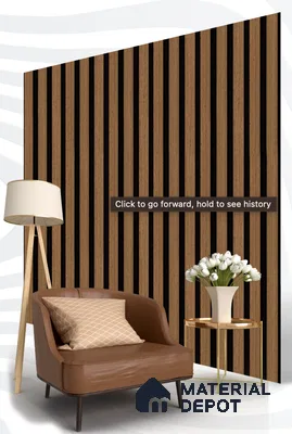 Brown Wooden Louver S5 172 8 ft x 4.9 inch Charcoal Panel - 12 mm | Suitable for Feature Wall, TV Unit & Living Room | Width is Subjected to 5% Variation
