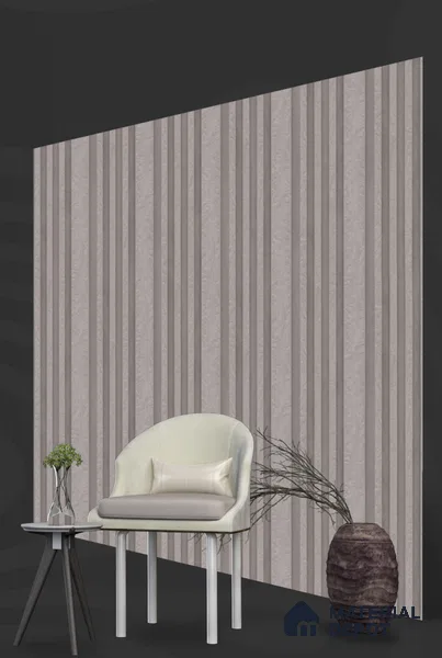 Cream Stone Louver S5 177 8 ft x 4.9 inch Charcoal Panel - 12 mm | Suitable for Feature Wall, TV Unit & Living Room | Width is Subjected to 5% Variation