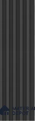 Grey Plain Colour Louver S5 183 8 ft x 4.9 inch Charcoal Panel - 12 mm | Suitable for Feature Wall, TV Unit & Living Room | Width is Subjected to 5% Variation