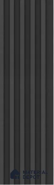 Grey Plain Colour Louver S5 183 8 ft x 4.9 inch Charcoal Panel - 12 mm | Suitable for Feature Wall, TV Unit & Living Room | Width is Subjected to 5% Variation