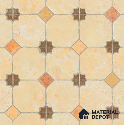 Stone Look Floor Tile TL 07796 Terra Beige 2 ft x 2 ft Vitrified Matte Finish Tile - 12 mm |  Random 2 | Suitable for Outdoor Parking, Terrace, Balcony