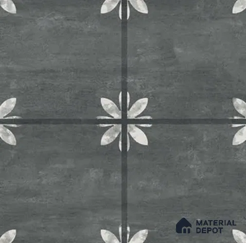 Moroccan Floor Tile TL 07791 1924 1.64 ft x 1.64 ft Vitrified Matte Finish Tile - 12 mm | Suitable for Outdoor Parking, Terrace, Balcony | Pattern Alignment May Vary | 2-3 mm Spacer is Mandatory