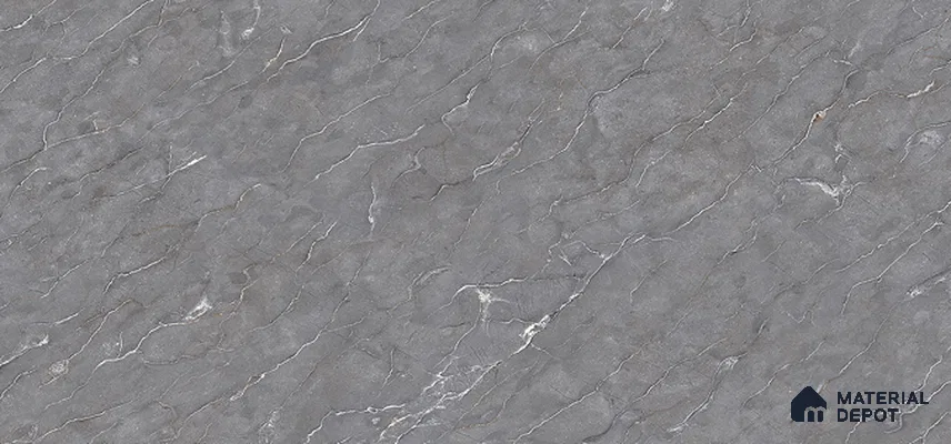 Marble Look Floor & Wall Tile TL 07725 El Wakefield Nero 4 ft x 2 ft Vitrified Glossy Finish Tile - 9 mm |  Random 4 | Suitable for Living Room, Bedroom, Bathroom & Kitchen