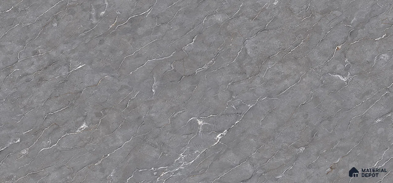 Marble Look Floor & Wall Tile TL 07725 El Wakefield Nero 4 ft x 2 ft Vitrified Glossy Finish Tile - 9 mm | Random 4 | Suitable for Living Room, Bedroom, Bathroom & Kitchen