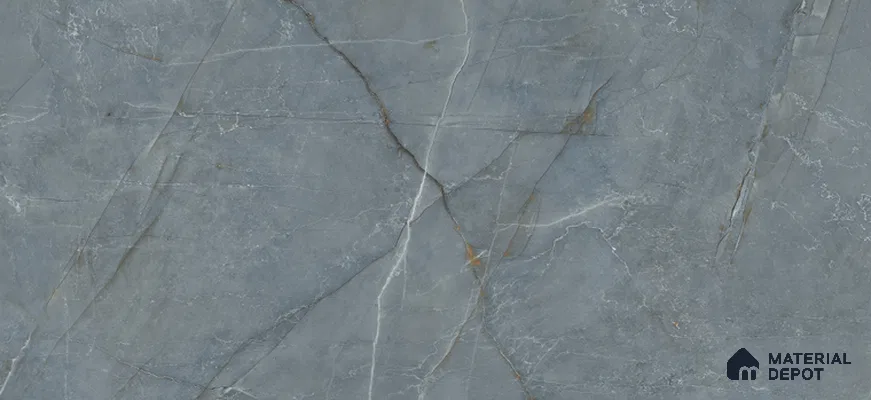 Marble Look Floor & Wall Tile TL 07730 Tuscany Blue 4 ft x 2 ft Vitrified Glossy Finish Tile - 9 mm |  Random 3 | Suitable for Living Room, Bedroom, Bathroom & Kitchen