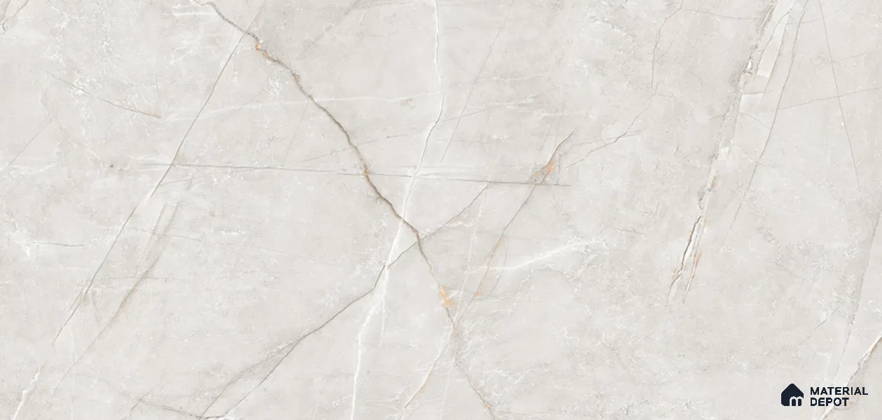 Marble Look Floor & Wall Tile TL 07730 B Tuscany Silver 4 ft x 2 ft Vitrified Glossy Finish Tile - 9 mm | Random 3 | Suitable for Living Room, Bedroom, Bathroom & Kitchen