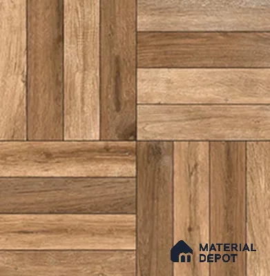 Wood Look Floor Tile TL 07766 1102 1.31 ft x 1.31 ft Vitrified Matte Finish Tile - 11 mm | Suitable for Outdoor Parking, Terrace, Balcony | Pattern Alignment May Vary | 2-3 mm Spacer is Mandatory