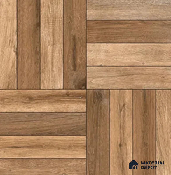 Wood Look Floor Tile TL 07766 1102 1.31 ft x 1.31 ft Vitrified Matte Finish Tile - 11 mm | Suitable for Outdoor Parking, Terrace, Balcony | Pattern Alignment May Vary | 2-3 mm Spacer is Mandatory