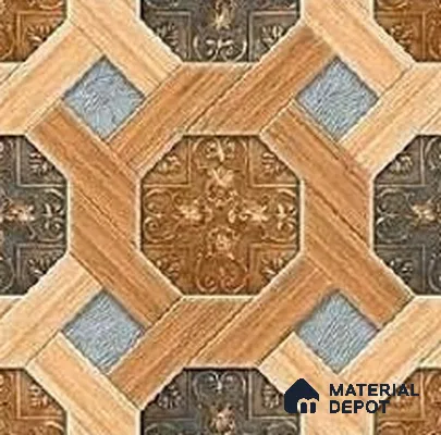 Punch Look Floor Tile TL 07759 P 1812 1.31 ft x 1.31 ft Vitrified Matte Finish Tile - 11 mm | Suitable for Outdoor Parking, Terrace, Balcony | Pattern Alignment May Vary | 2-3 mm Spacer is Mandatory