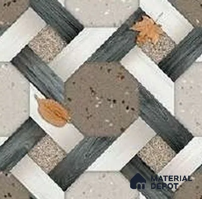 Punch Look Floor Tile TL 07760 P 1815 1.31 ft x 1.31 ft Vitrified Matte Finish Tile - 11 mm | Suitable for Outdoor Parking, Terrace, Balcony | Pattern Alignment May Vary | 2-3 mm Spacer is Mandatory