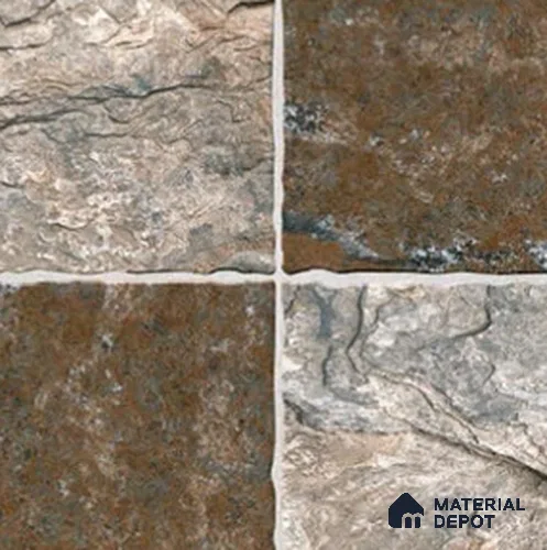 Stone Look Floor Tile TL 07782 5328 1.31 ft x 1.31 ft Vitrified Matte Finish Tile - 11 mm | Suitable for Outdoor Parking, Terrace, Balcony | Pattern Alignment May Vary | 2-3 mm Spacer is Mandatory