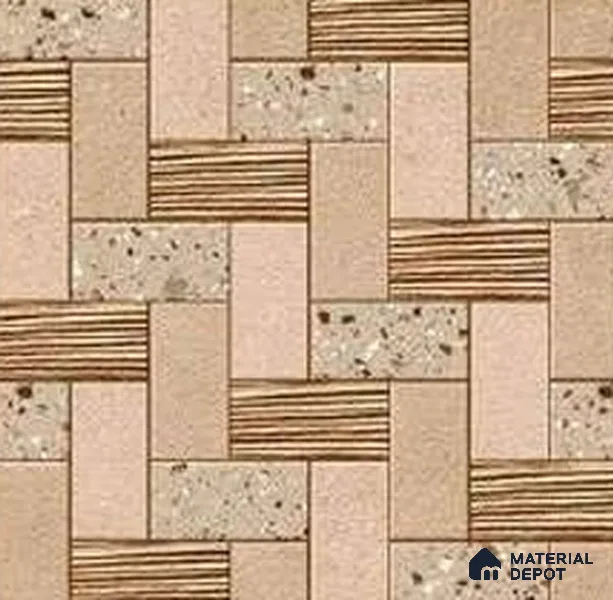 Punch Look Floor Tile TL 07762 P 2606 1.31 ft x 1.31 ft Vitrified Matte Finish Tile - 11 mm | Suitable for Outdoor Parking, Terrace, Balcony | Pattern Alignment May Vary | 2-3 mm Spacer is Mandatory