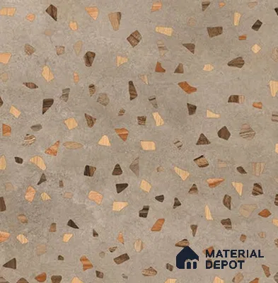 Terrazzo Floor Tile TL 07792 D 2306 1.64 ft x 1.64 ft Vitrified Matte Finish Tile - 12 mm |  Random 4 | Suitable for Outdoor Parking, Terrace, Balcony | Pattern Alignment May Vary | 2-3 mm Spacer is Mandatory