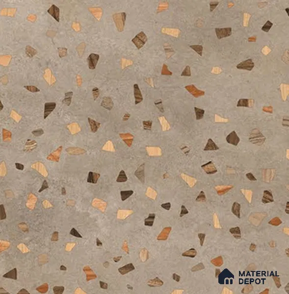 Terrazzo Floor Tile TL 07792 D 2306 1.64 ft x 1.64 ft Vitrified Matte Finish Tile - 12 mm | Random 4 | Suitable for Outdoor Parking, Terrace, Balcony | Pattern Alignment May Vary | 2-3 mm Spacer is Mandatory