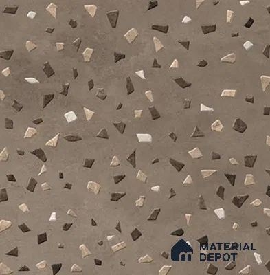 Terrazzo Floor Tile TL 07792 2301 1.64 ft x 1.64 ft Vitrified Matte Finish Tile - 12 mm |  Random 4 | Suitable for Outdoor Parking, Terrace, Balcony | Pattern Alignment May Vary | 2-3 mm Spacer is Mandatory