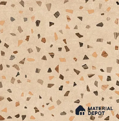 Terrazzo Floor Tile TL 07792 C 2305 1.64 ft x 1.64 ft Vitrified Matte Finish Tile - 12 mm |  Random 4 | Suitable for Outdoor Parking, Terrace, Balcony | Pattern Alignment May Vary | 2-3 mm Spacer is Mandatory