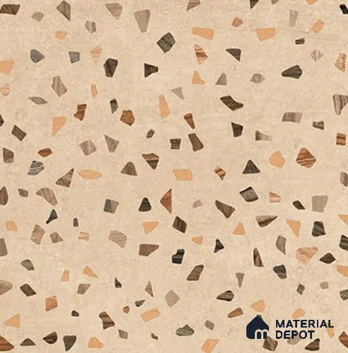 Terrazzo Floor Tile TL 07792 C 2305 1.64 ft x 1.64 ft Vitrified Matte Finish Tile - 12 mm |  Random 4 | Suitable for Outdoor Parking, Terrace, Balcony | Pattern Alignment May Vary | 2-3 mm Spacer is Mandatory