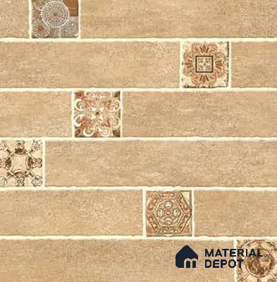 Moroccan Look Floor Tile TL 07795 Omega Gardenia 2 ft x 2 ft Vitrified Matte Finish Tile - 12 mm |  Random 2 | Suitable for Parking, Courtyard, Balcony | Please Expect a Slight Variation of Pattern