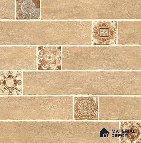 Moroccan Look Floor Tile TL 07795 Omega Gardenia 2 ft x 2 ft Vitrified Matte Finish Tile - 12 mm |  Random 2 | Suitable for Parking, Courtyard, Balcony | Please Expect a Slight Variation of Pattern