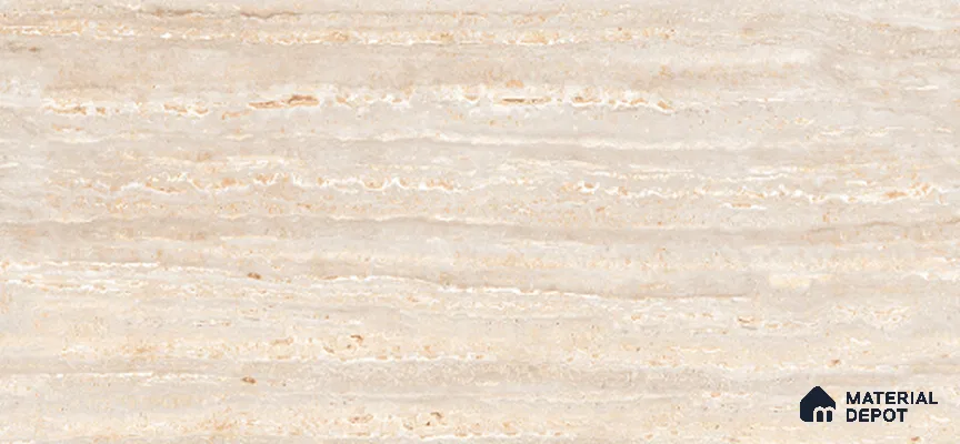 Marble Look Floor & Wall Tile TL 07723 El Rex Traventino Crema 4 ft x 2 ft Vitrified Glossy Finish Tile - 9 mm |  Random 3 | Suitable for Living Room, Bedroom, Bathroom & Kitchen