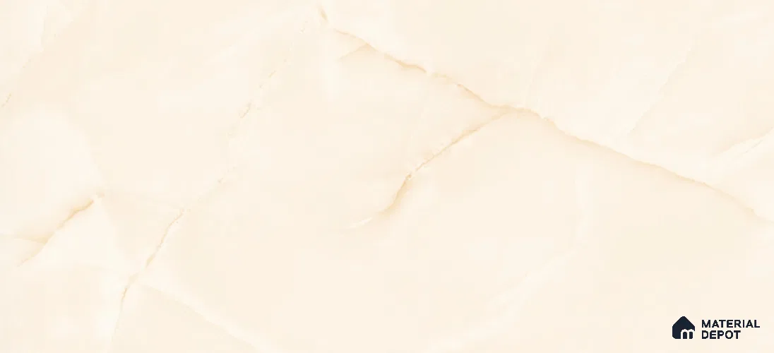 Marble Look Floor & Wall Tile TL 07719 El Hewen Crema 4 ft x 2 ft Vitrified Glossy Finish Tile - 9 mm | Random 4 | Suitable for Living Room, Bedroom, Bathroom & Kitchen