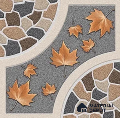 Stone Look Floor Tile TL 07774 5049 1.31 ft x 1.31 ft Vitrified Matte Finish Tile - 11 mm | Suitable for Outdoor Parking, Terrace, Balcony | Pattern Alignment May Vary | 2-3 mm Spacer is Mandatory