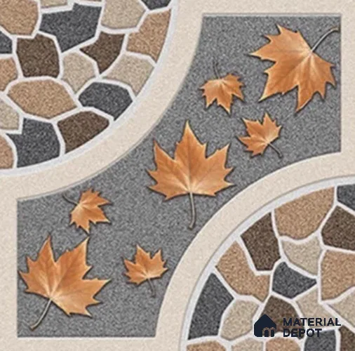 Stone Look Floor Tile TL 07774 5049 1.31 ft x 1.31 ft Vitrified Matte Finish Tile - 11 mm | Suitable for Outdoor Parking, Terrace, Balcony | Pattern Alignment May Vary | 2-3 mm Spacer is Mandatory