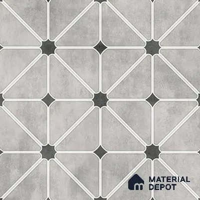Patterned Look Floor Tile TL 07785 6127 1.64 ft x 1.64 ft Vitrified Matte Finish Tile - 12 mm | Suitable for Outdoor Parking, Terrace, Balcony | Pattern Alignment May Vary | 2-3 mm Spacer is Mandatory