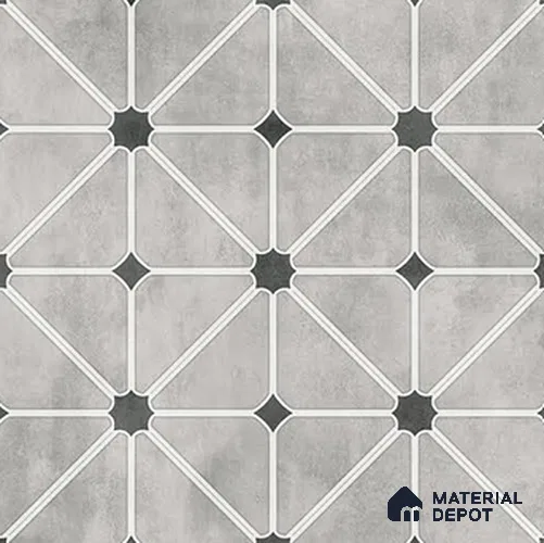Patterned Look Floor Tile TL 07785 6127 1.64 ft x 1.64 ft Vitrified Matte Finish Tile - 12 mm | Suitable for Outdoor Parking, Terrace, Balcony | Pattern Alignment May Vary | 2-3 mm Spacer is Mandatory