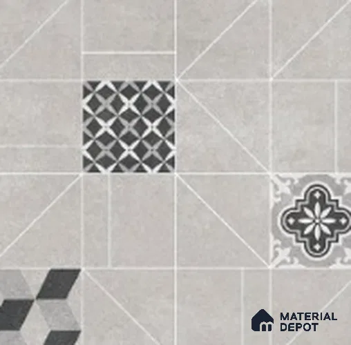 Moroccan Look Wall & Floor Tile TL 07748 B 401 HL 2 ft x 2 ft Vitrified Matte Finish Tile - 9 mm | Random Design | Suitable For Courtyard, Balcony, Corridor | Please Expect a Slight Variation of Pattern