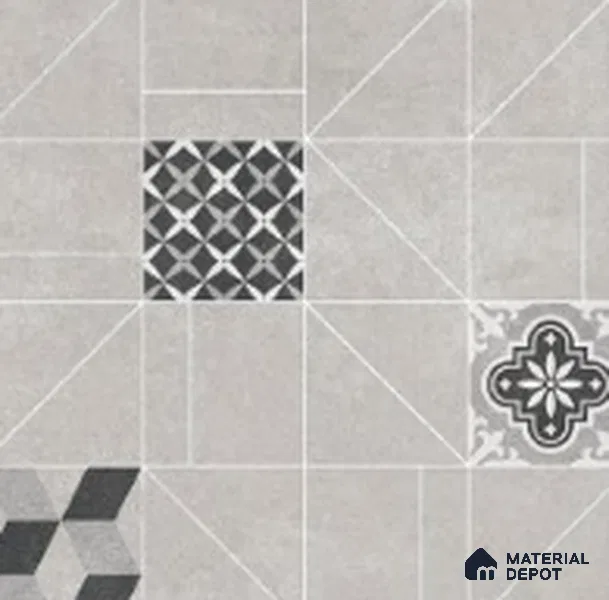 Moroccan Look Wall & Floor Tile TL 07748 B 401 HL 2 ft x 2 ft Vitrified Matte Finish Tile - 9 mm | Random Design | Suitable For Courtyard, Balcony, Corridor | Please Expect a Slight Variation of Pattern