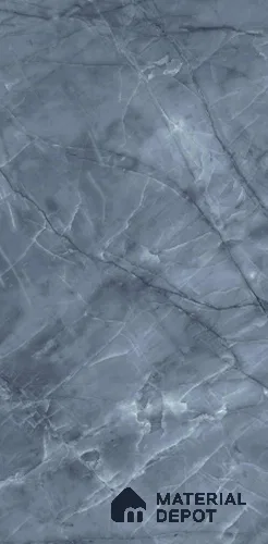 Marble Look Floor & Wall Tile TL 07816 B Mega Green 4 ft x 2 ft Vitrified Glossy Finish Tile - 9 mm | Random 4 | Suitable for Living Room, Bedroom, Bathroom & Kitchen