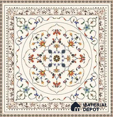 Moroccan Look Floor Tile TL 07798 Decora 08 2 ft x 2 ft Vitrified Matte Finish Tile - 12 mm |  Random 2 | Suitable for Outdoor Parking, Terrace, Balcony | Please Expect a Slight Variation of Pattern (Sample)