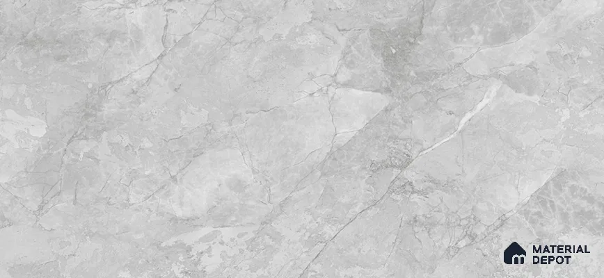 Marble Look Floor & Wall Tile TL 07726 B Eliza Grey 4 ft x 2 ft Vitrified Glossy Finish Tile - 9 mm |  Random 4 | Suitable for Living Room, Bedroom, Bathroom & Kitchen