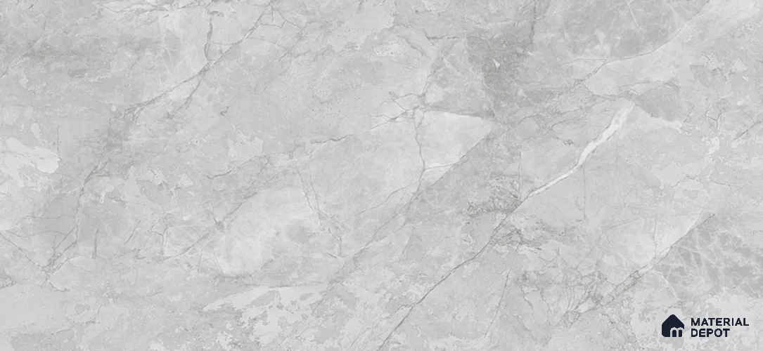 Marble Look Floor & Wall Tile TL 07726 B Eliza Grey 4 ft x 2 ft Vitrified Glossy Finish Tile - 9 mm |  Random 4 | Suitable for Living Room, Bedroom, Bathroom & Kitchen