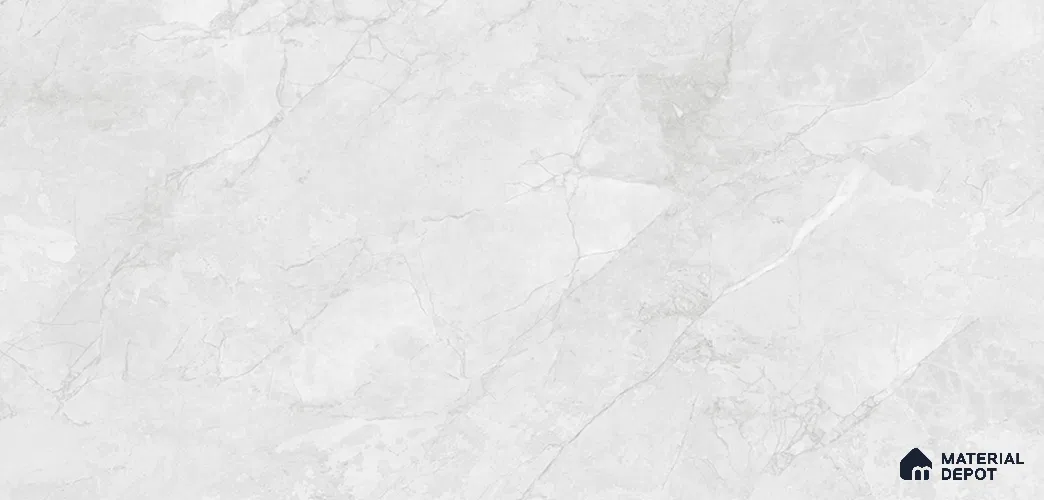 Marble Look Floor & Wall Tile TL 07726 Eliza Bianco 4 ft x 2 ft Vitrified Glossy Finish Tile - 9 mm | Random 4 | Suitable for Living Room, Bedroom, Bathroom & Kitchen