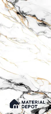 Marble Look Floor & Wall Tile TL 07740 B Lighting Golden 4 ft x 2 ft Vitrified Glossy Finish Tile - 9 mm |  Random 3 | Suitable for Living Room, Bedroom, Bathroom & Kitchen