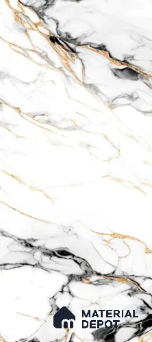 Marble Look Floor & Wall Tile TL 07740 B Lighting Golden 4 ft x 2 ft Vitrified Glossy Finish Tile - 9 mm | Random 3 | Suitable for Living Room, Bedroom, Bathroom & Kitchen