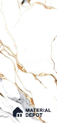 Marble Look Floor & Wall Tile TL 07740 Golden Galaxy 4 ft x 2 ft Vitrified Glossy Finish Tile - 9 mm |  Random 3 | Suitable for Living Room, Bedroom, Bathroom & Kitchen