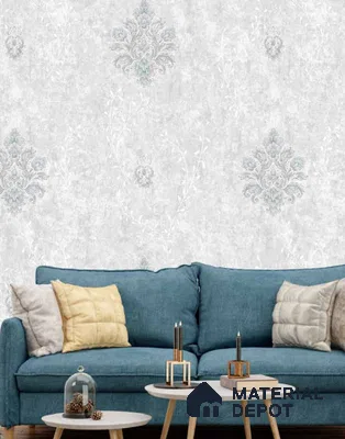 210326 | 10 Meter x 21 Inches Damask Look Wallpaper - 57.41 Sq. Ft. | Minimum 15% wastage during installation