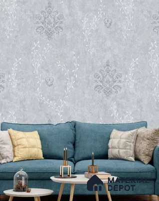 210327 | 10 Meter x 21 Inches Damask Look Wallpaper - 57.41 Sq. Ft. | Minimum 15% wastage during installation